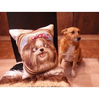 PILLOW PUG CUSHION COVER GOBELIN TAPESTRY Decorative Cover Funny Dog and filling   253815634829